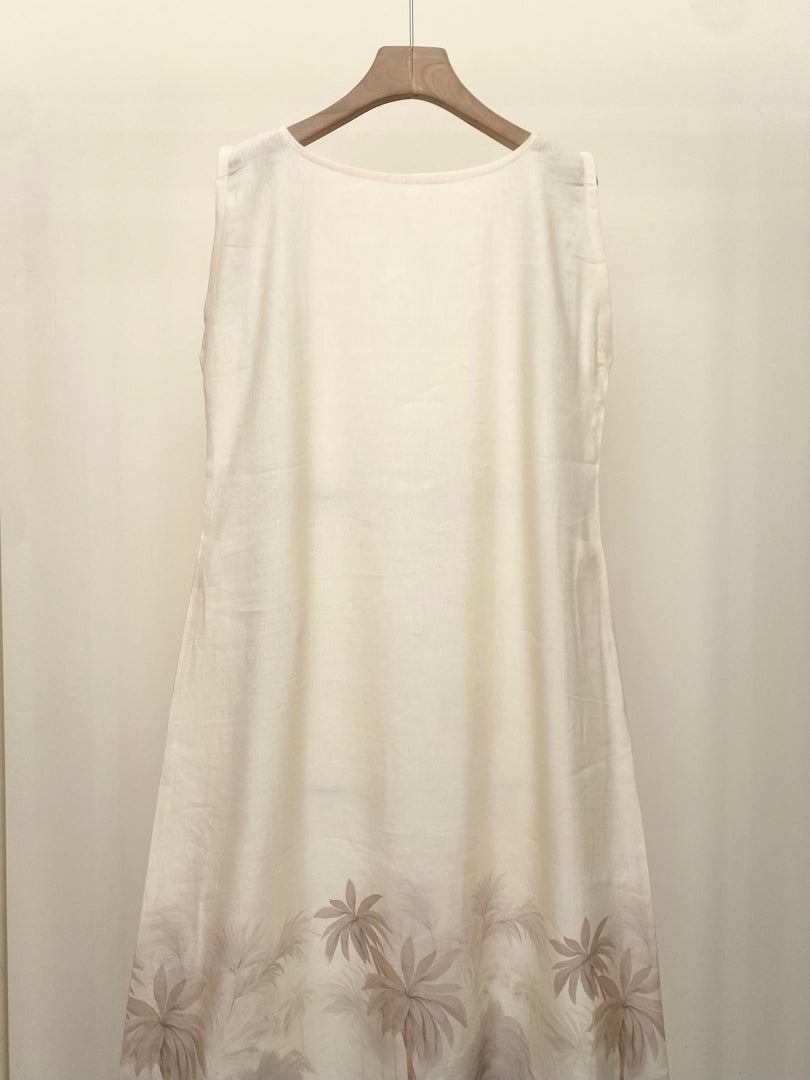 Palm linen viscose Dress