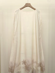 Palm linen viscose Dress