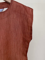 Load image into Gallery viewer, Brown and beige Double Chiffon Dress
