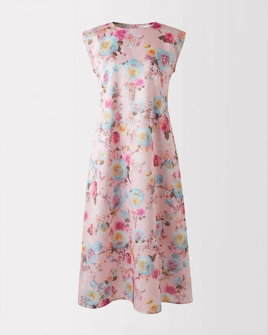 Light Pink floral jacquard dress