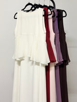 Load image into Gallery viewer, Brown Chiffon Ruffle Dress