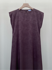 Brown Jacquard dress