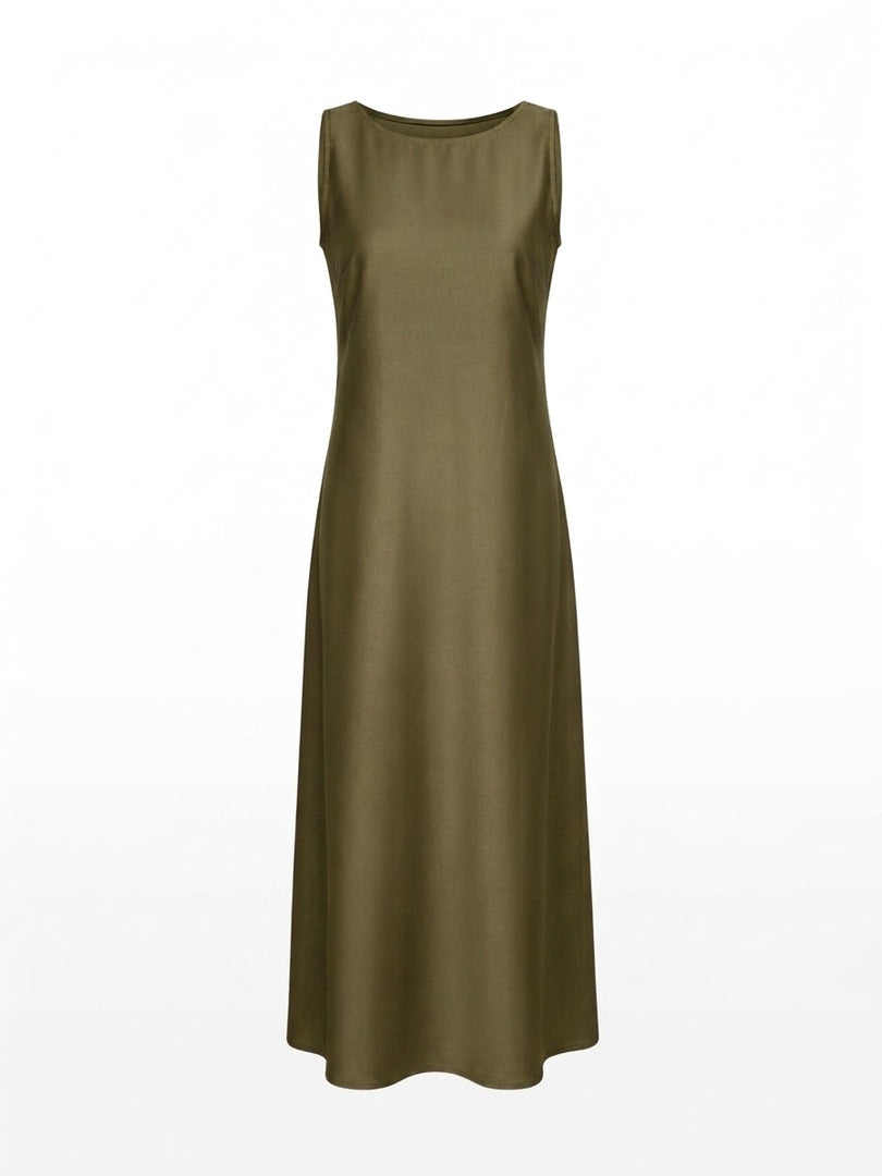 Dark Green Shiny Crepe