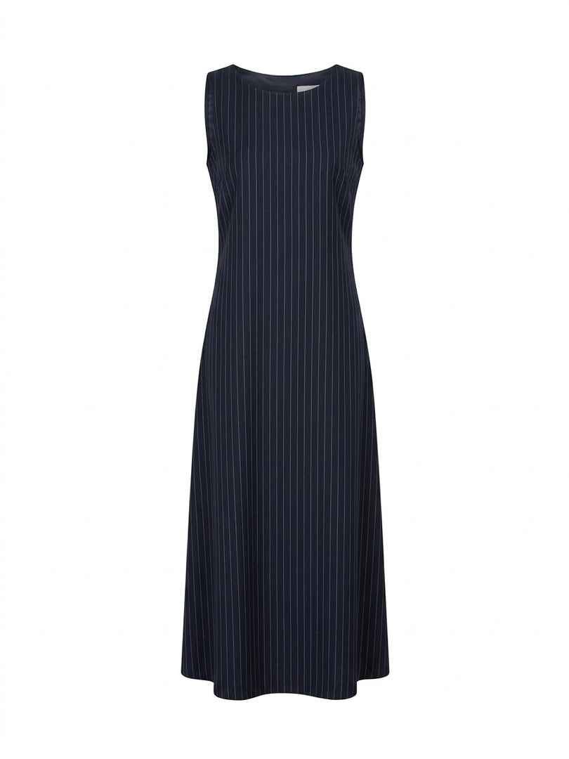 Navy Blue Stripes Dress