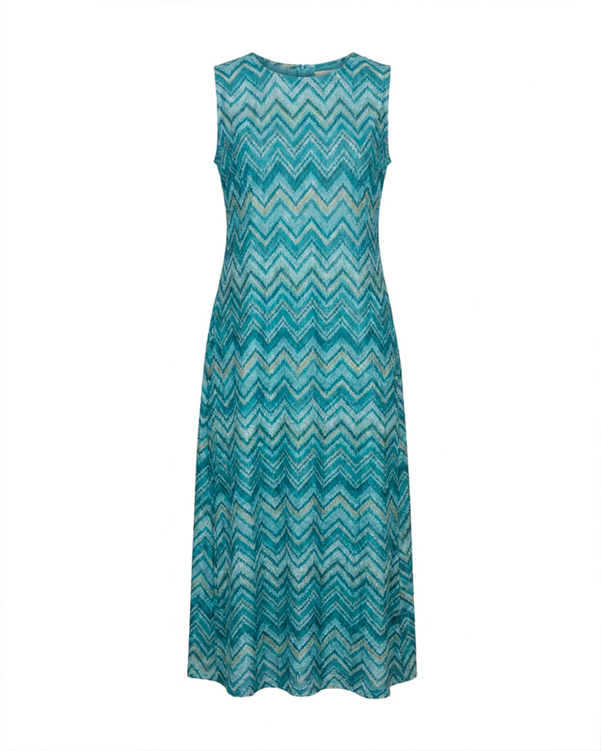 Blue Zigzag Dress