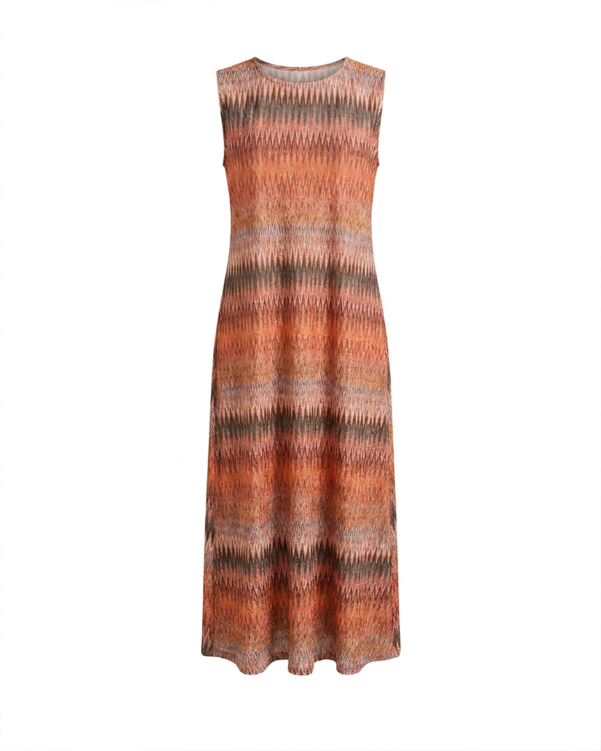 Brown Zigzag Dress