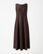 Load image into Gallery viewer, Shiny Brown Crepe Dress
