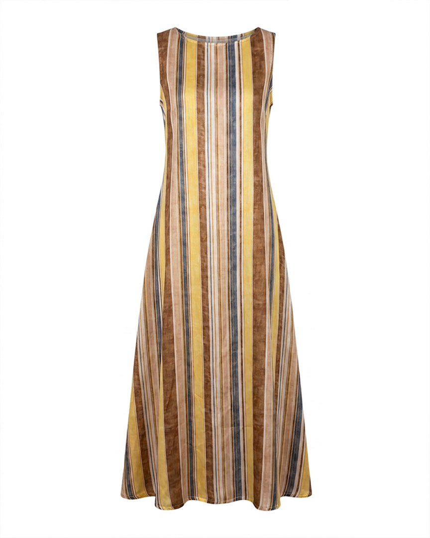 Brown Satin Rayon Dress