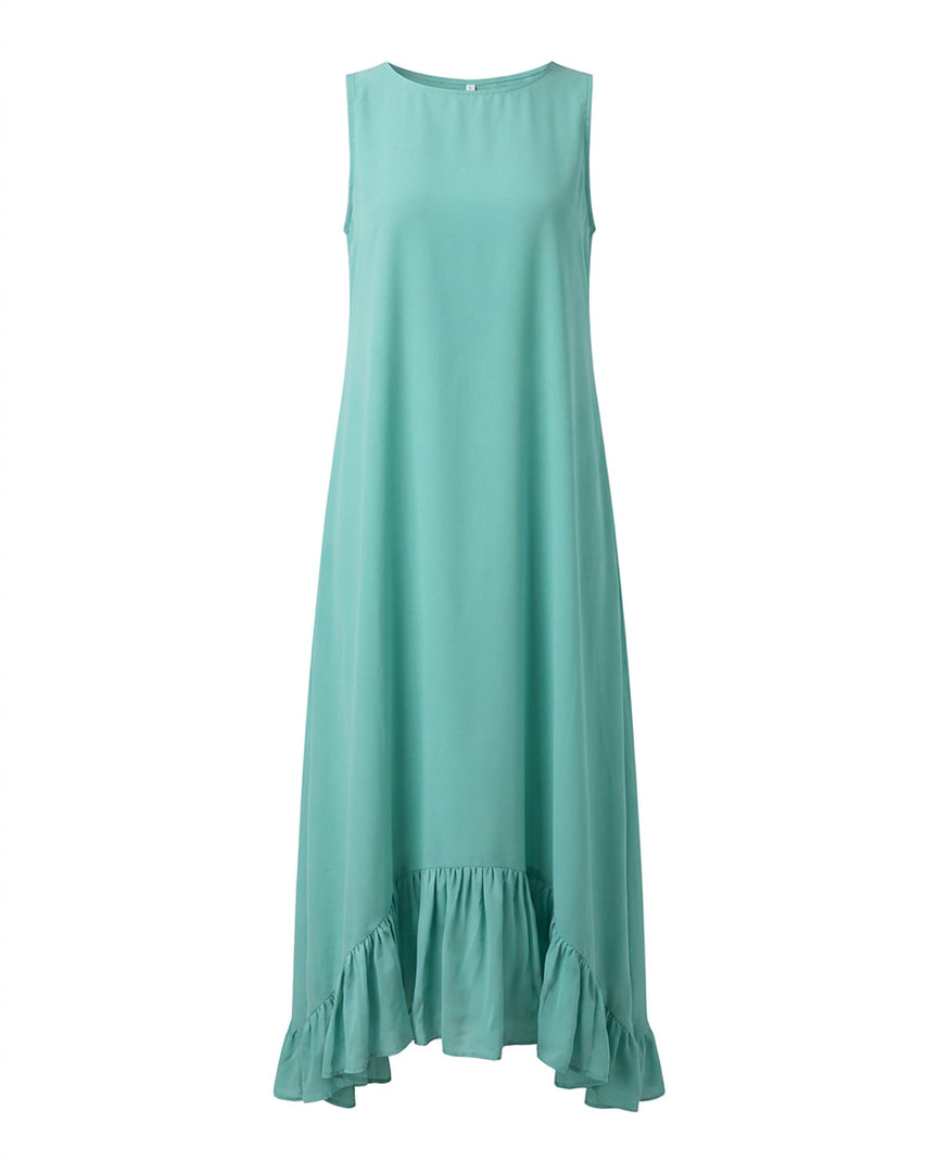 Pastel Green Ruffle Hem Dress