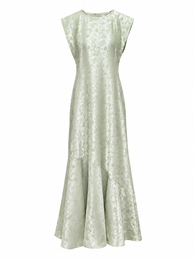 Light Green Curved Seam Dress