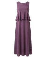 Load image into Gallery viewer, Purple Chiffon Ruffle Dress
