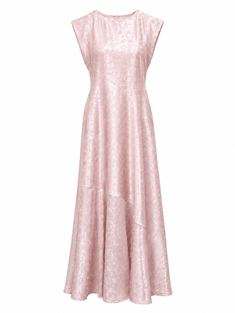 Pink Curved Seam Dress